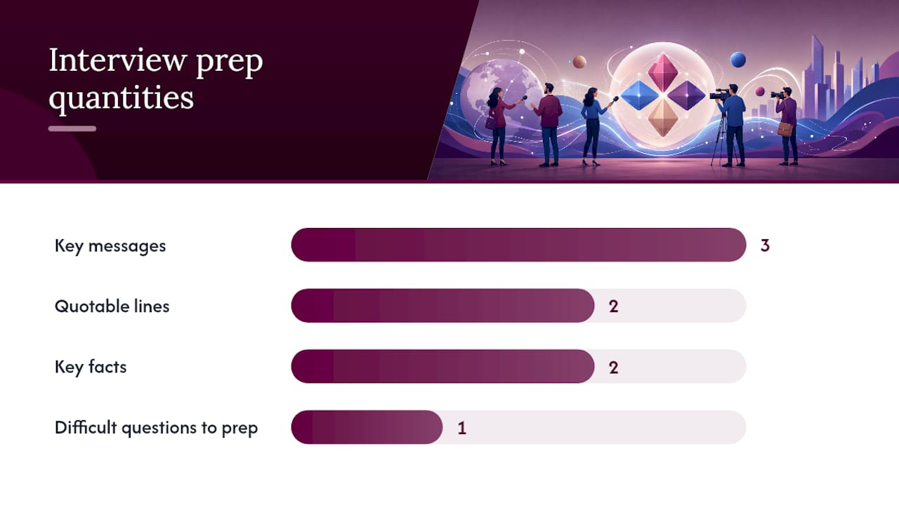 How do you prepare for a media interview? — overview diagram
